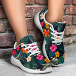 Tropical Flowers Hawaii Pattern Print Sport Shoes GearFrost