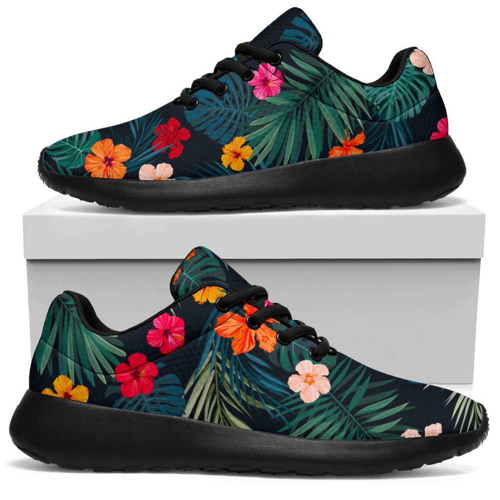 Tropical Flowers Hawaii Pattern Print Sport Shoes GearFrost