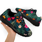 Tropical Flowers Hawaii Pattern Print Sport Shoes GearFrost