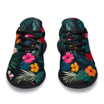 Tropical Flowers Hawaii Pattern Print Sport Shoes GearFrost