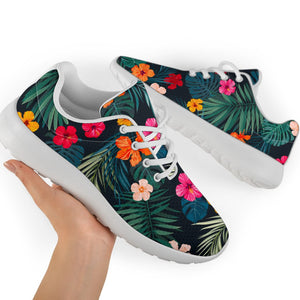 Tropical Flowers Hawaii Pattern Print Sport Shoes GearFrost