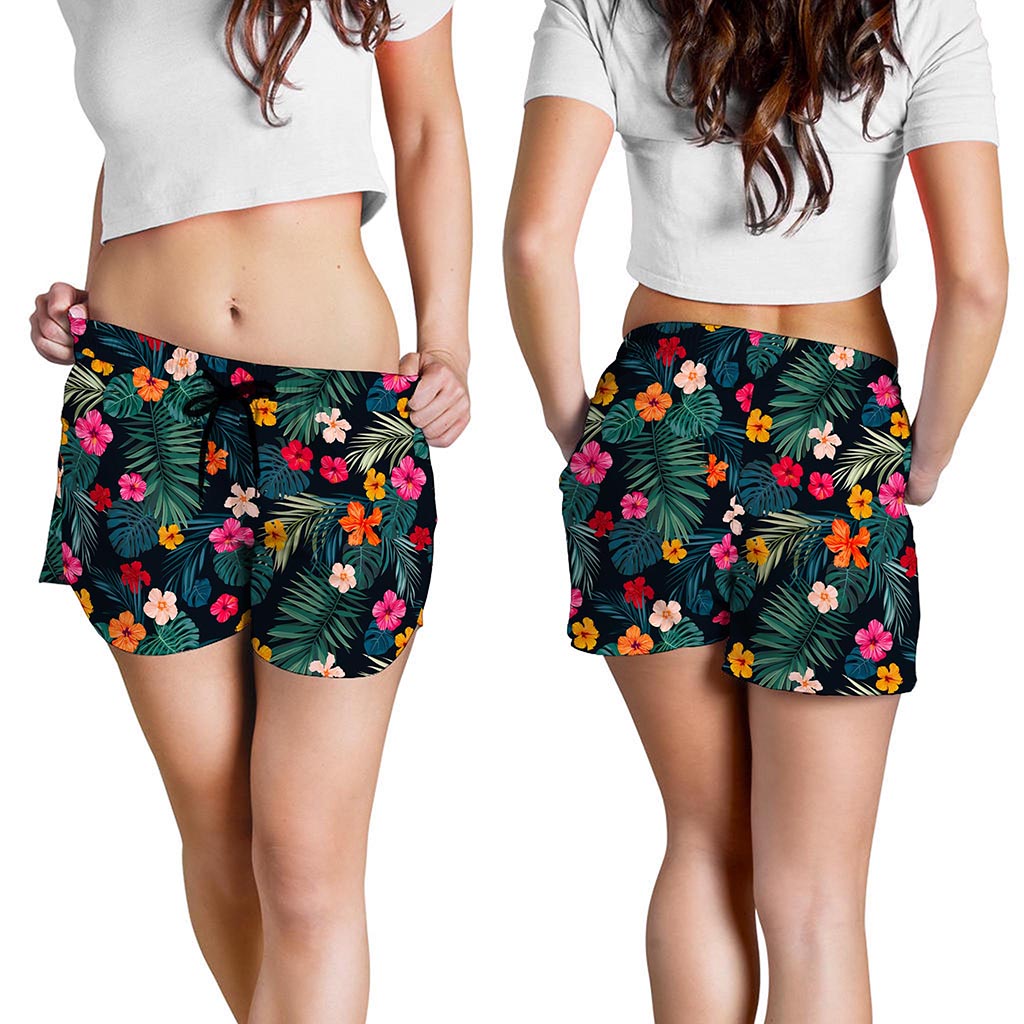 Tropical Flowers Hawaii Pattern Print Women's Shorts