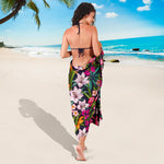 Tropical Flowers Pattern Print Beach Sarong Wrap