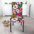 Tropical Flowers Pattern Print Dining Chair Slipcover