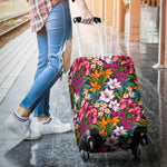 Tropical Flowers Pattern Print Luggage Cover GearFrost