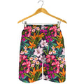 Tropical Flowers Pattern Print Men's Shorts