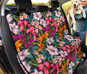 Tropical Flowers Pattern Print Pet Car Back Seat Cover