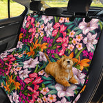 Tropical Flowers Pattern Print Pet Car Back Seat Cover