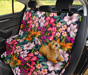 Tropical Flowers Pattern Print Pet Car Back Seat Cover