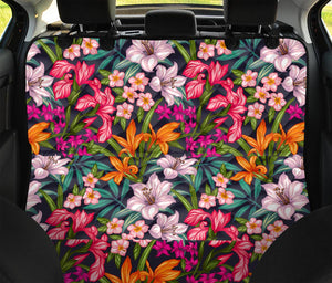 Tropical Flowers Pattern Print Pet Car Back Seat Cover