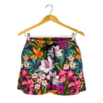 Tropical Flowers Pattern Print Women's Shorts