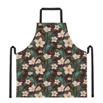 Tropical Frangipani Flower Print Apron