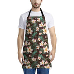 Tropical Frangipani Flower Print Apron