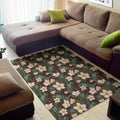 Tropical Frangipani Flower Print Floor Mat