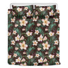 Tropical Frangipani Flower Print Duvet Cover Bedding Set