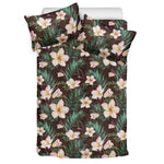 Tropical Frangipani Flower Print Duvet Cover Bedding Set