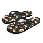 Tropical Frangipani Flower Print Flip Flops