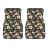 Tropical Frangipani Flower Print Front Car Floor Mats