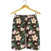 Tropical Frangipani Flower Print Men's Shorts