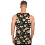 Tropical Frangipani Flower Print Men's Tank Top