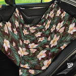 Tropical Frangipani Flower Print Pet Car Back Seat Cover