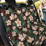 Tropical Frangipani Flower Print Pet Car Back Seat Cover