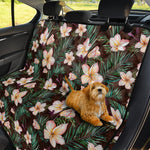 Tropical Frangipani Flower Print Pet Car Back Seat Cover