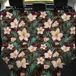 Tropical Frangipani Flower Print Pet Car Back Seat Cover