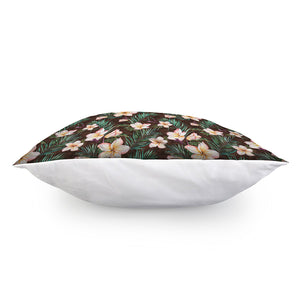 Tropical Frangipani Flower Print Pillow Cover