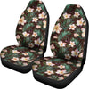 Tropical Frangipani Flower Print Universal Fit Car Seat Covers