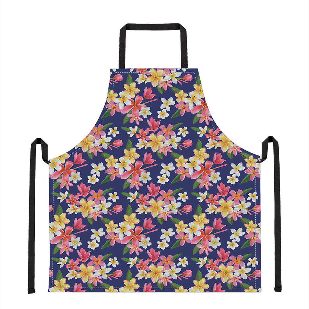 Tropical Frangipani Plumeria Print Apron