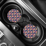 Tropical Frangipani Plumeria Print Car Coasters