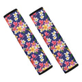 Tropical Frangipani Plumeria Print Car Seat Belt Covers