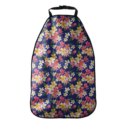 Tropical Frangipani Plumeria Print Car Seat Organizers