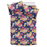 Tropical Frangipani Plumeria Print Duvet Cover Bedding Set