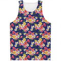 Tropical Frangipani Plumeria Print Men's Tank Top