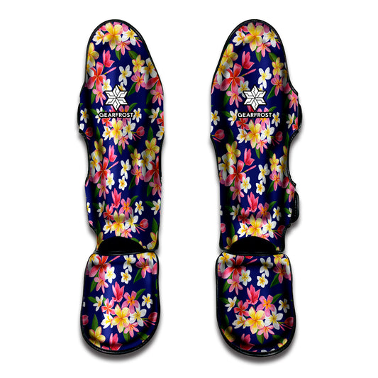Tropical Frangipani Plumeria Print Muay Thai Shin Guard