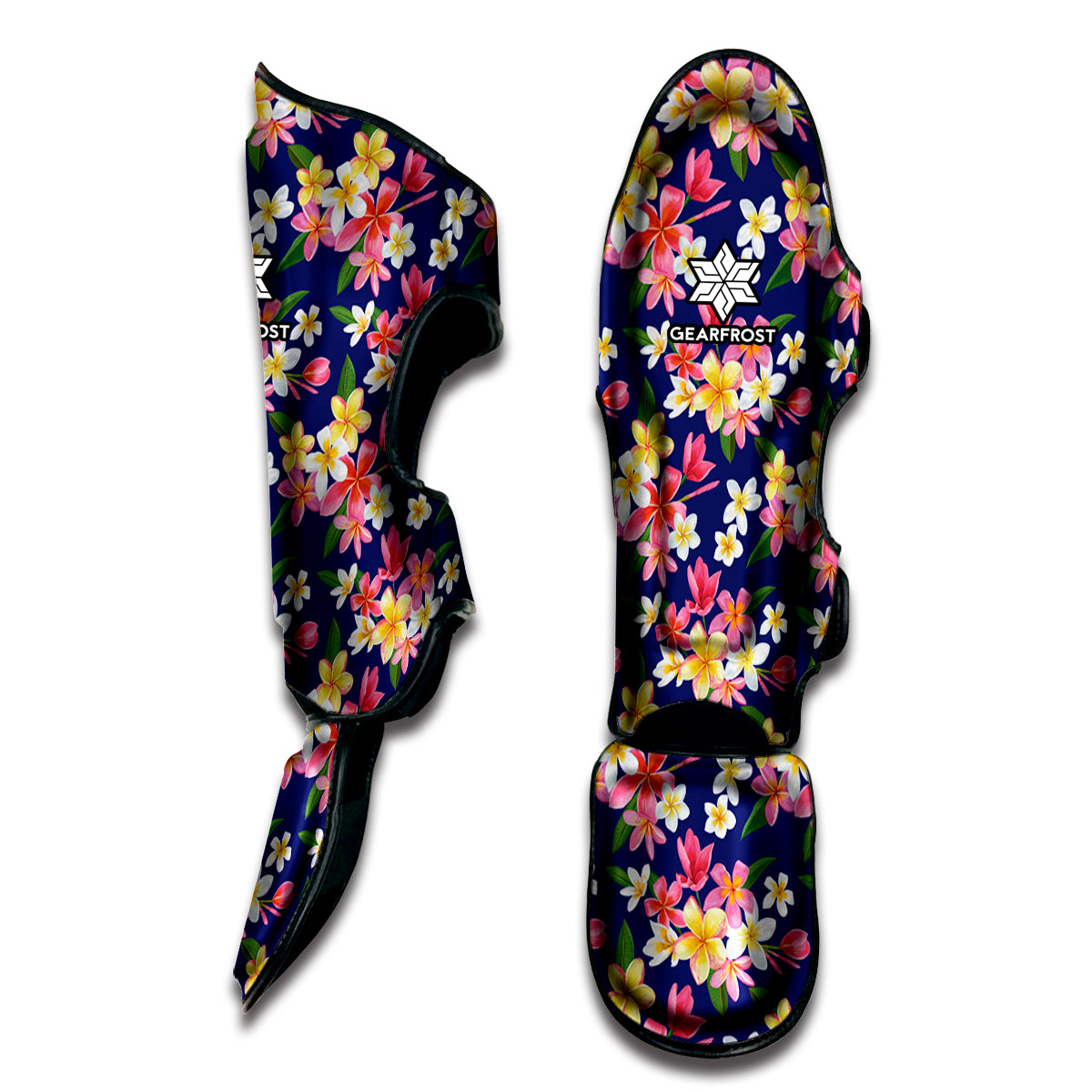 Tropical Frangipani Plumeria Print Muay Thai Shin Guard
