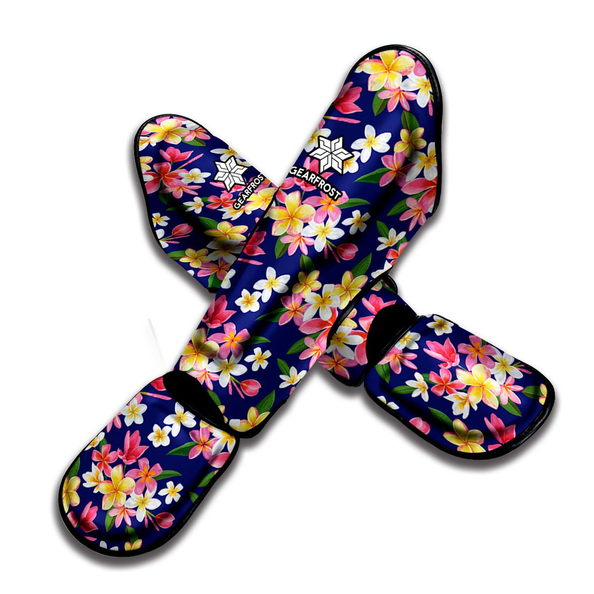 Tropical Frangipani Plumeria Print Muay Thai Shin Guard
