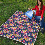 Tropical Frangipani Plumeria Print Quilt