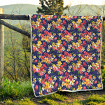 Tropical Frangipani Plumeria Print Quilt