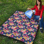 Tropical Frangipani Plumeria Print Quilt