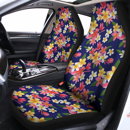 Tropical Frangipani Plumeria Print Universal Fit Car Seat Covers