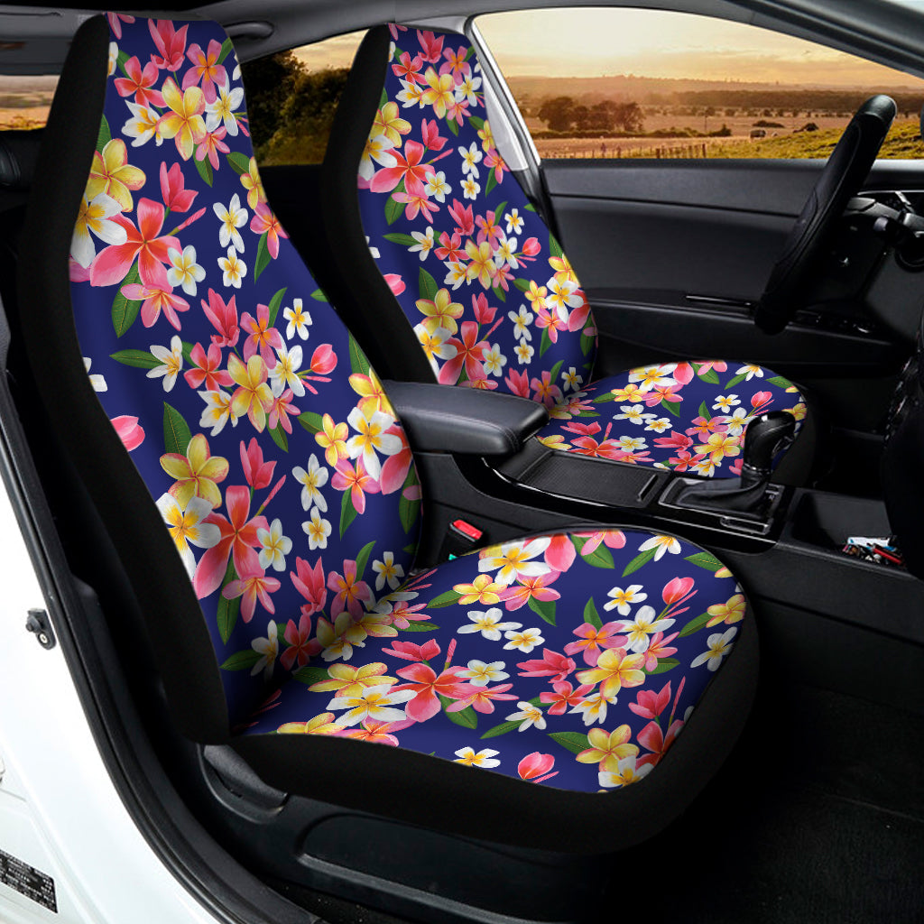 Tropical Frangipani Plumeria Print Universal Fit Car Seat Covers