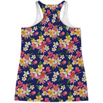 Tropical Frangipani Plumeria Print Women's Racerback Tank Top