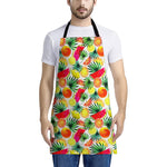 Tropical Fruit Leaf Pattern Print Apron