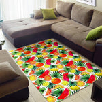 Tropical Fruit Leaf Pattern Print Area Rug GearFrost