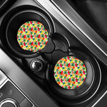 Tropical Fruit Leaf Pattern Print Car Coasters
