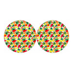 Tropical Fruit Leaf Pattern Print Car Coasters