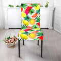 Tropical Fruit Leaf Pattern Print Dining Chair Slipcover